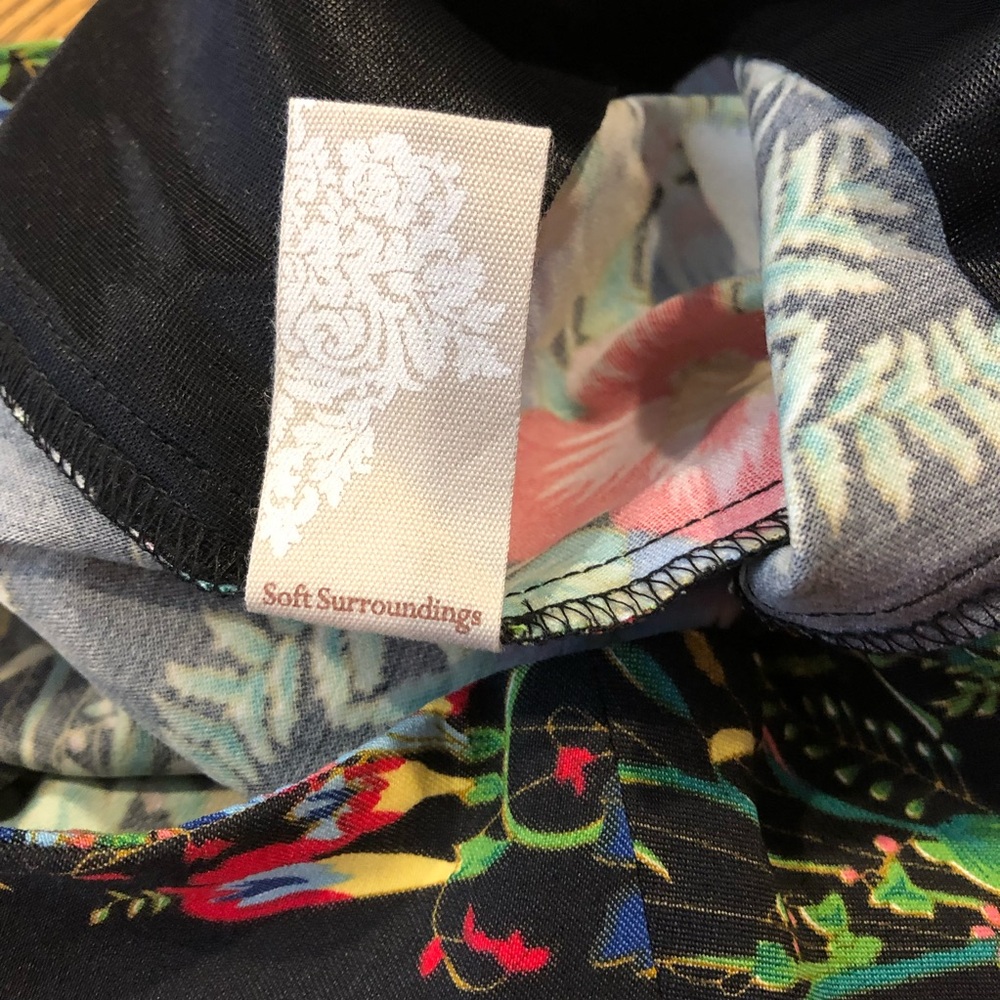 Soft Surroundings In Bloom Floral Slim Ankle Pants Sz M Pull On  Stretch Casual - Picture 10 of 15